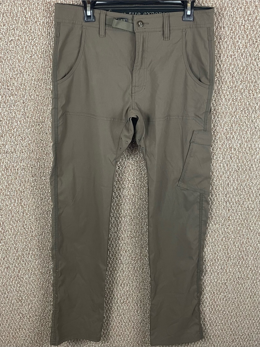 Prana Stretch Zion Straight Fit Pants 32x32 (Fits 32x30) Khaki Cargo Travel 10